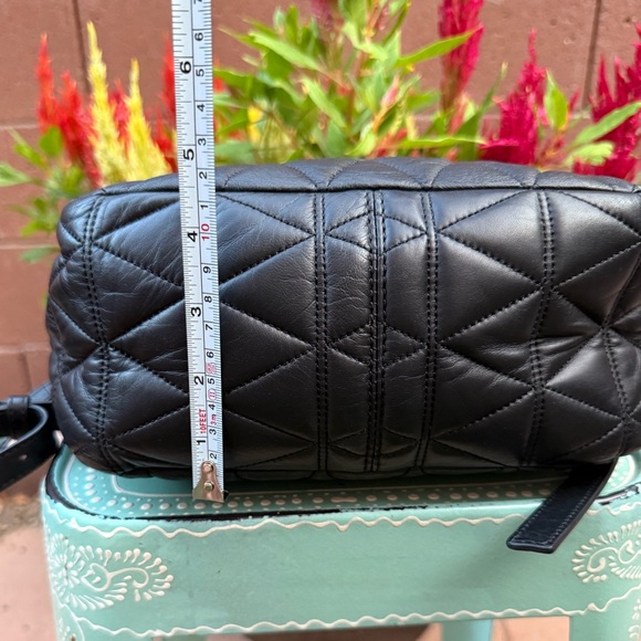 Michael Kors Vivianne Leather Black Quilted Backpack - Picture 13 of 16